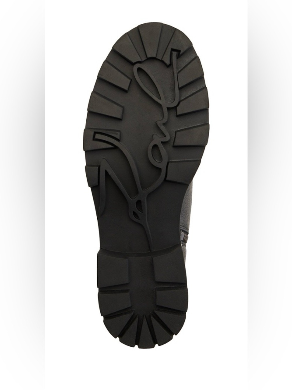 KARL LAGERFELD PARIS Mela Black Lace-Up Lug Boot with Silver Hardware. - Picture 6 of 9